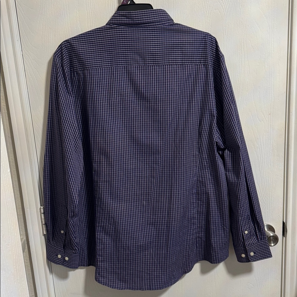 Antigua Mens 2XL TCU Horned Frogs Gingham Long Sleeve Woven Button Down Shirt - Picture 7 of 14